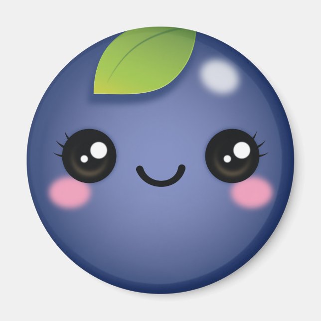 Imã Kawaii Blueberry Magnet (Frente)