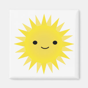 Imã Kawaii bonito Sun de sorriso