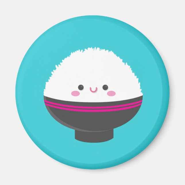 Imã Kawaii Bowl do Rice Magnet (Frente)