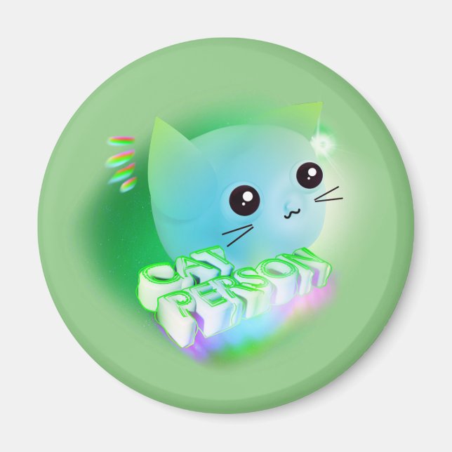 Imã Kawaii Cartoon Kitten (Frente)