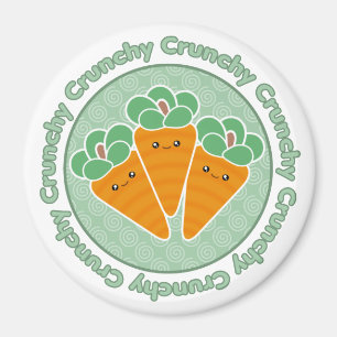 Imã Kawaii Crunchy Carrots Magnet
