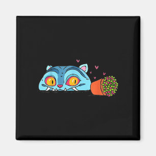 Imã Kawaii Demon Cat Engraçado Anime Otaku Japonês