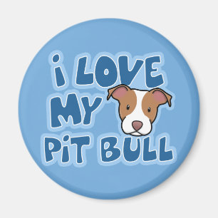 Imã Kawaii eu amo meu pitbull
