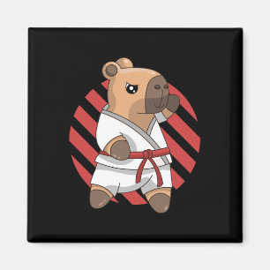 Imã Kawaii Funny Capyra Capy Karate Artes Marciais Kei
