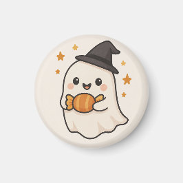 Imã Kawaii Ghost com o Halloween Candy