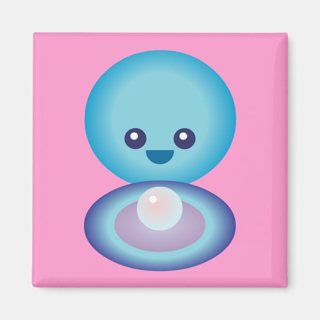 Imã Kawaii Happy Clam (Frente)