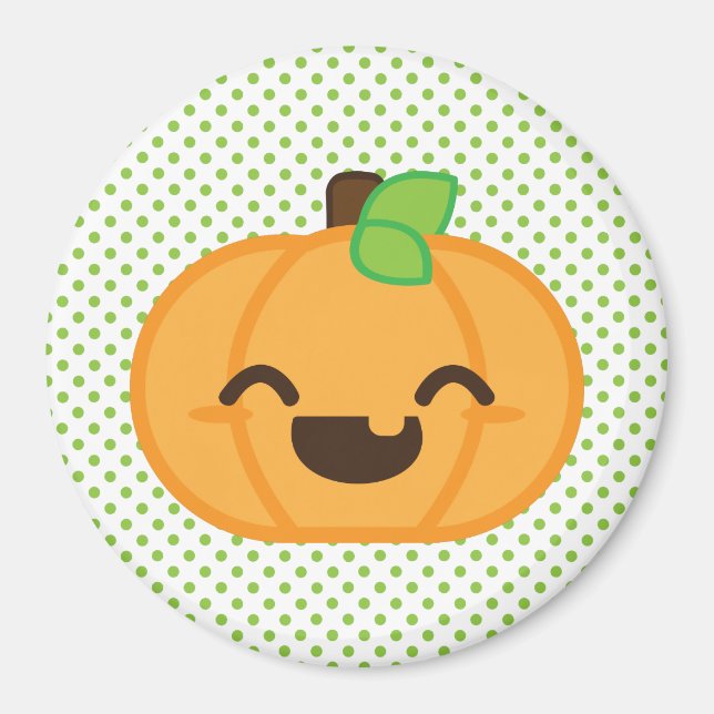 Imã Kawaii Jack O Lanterna Pumpkin Magnet (Frente)