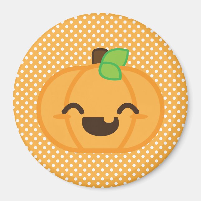 Imã Kawaii Jack O Lanterna Pumpkin Magnet (Frente)