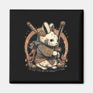 Imã Kawaii Japanese Style Samurai Bunny Anime