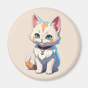 Imã Kawaii Kitten com Feline Charm