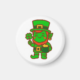 Imã Kawaii Lucky Leprechaun