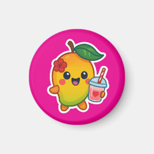 Imã Kawaii Mango - Fruta doce com Heart Smoothi