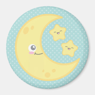 Imã Kawaii Moon e Stars Magnet