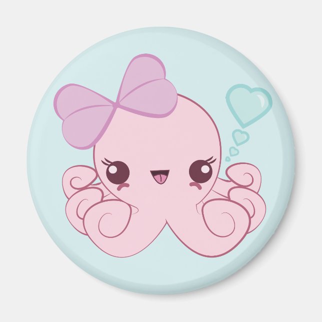 Imã Kawaii Octopus Magnet (Frente)