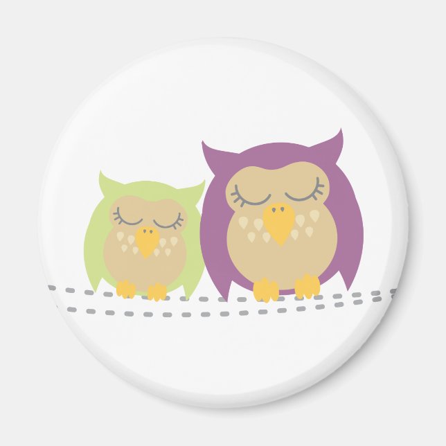 Imã Kawaii Owls Magnet (Frente)