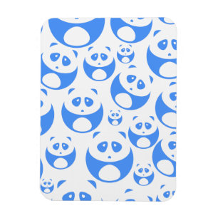 Ímã Kawaii Panda Baby Blue and WhitePattern