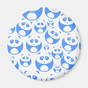Imã Kawaii Panda Baby Blue and WhitePattern
