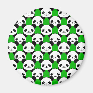 Imã Kawaii Panda Bear Pattern