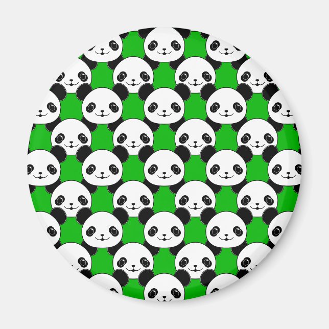 Imã Kawaii Panda Bear Pattern (Frente)