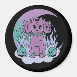 Imã Kawaii Pastel Cores Góticos Góticos Cães Góticos