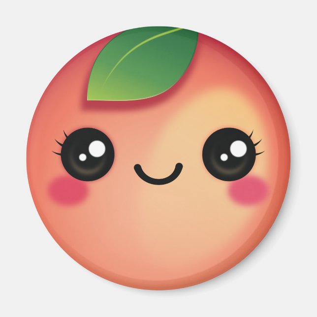 Imã Kawaii Peach Magnet (Frente)