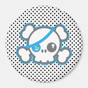 Imã Kawaii Pirate Skull Magnet