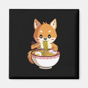 Imã Kawaii ramen shiba inu presente de amante de mac