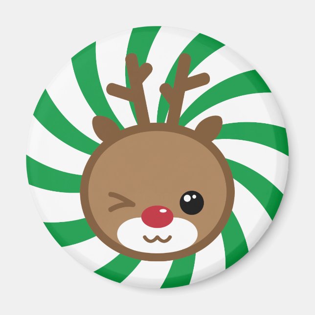 Imã Kawaii Reindeer Magnet (Frente)