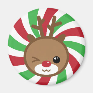 Imã Kawaii Reindeer Magnet