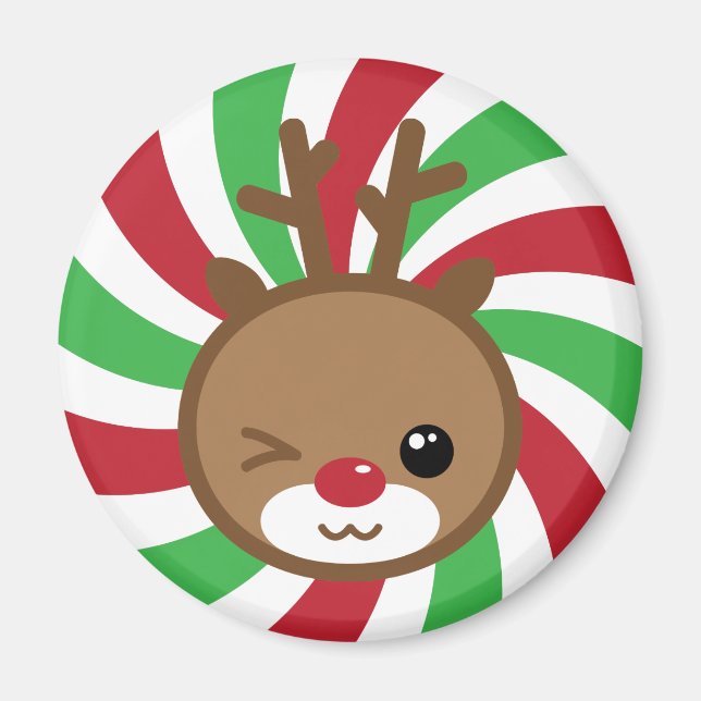 Imã Kawaii Reindeer Magnet (Frente)