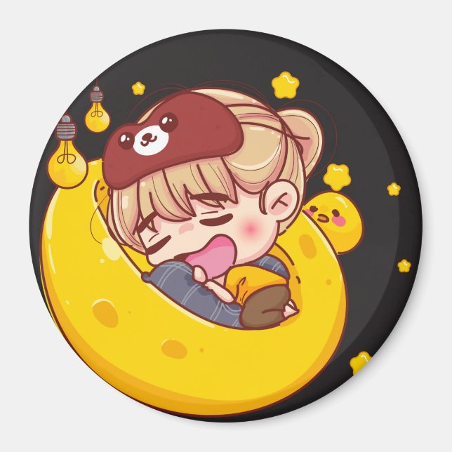 Imã Kawaii Sleeping Girl (Frente)