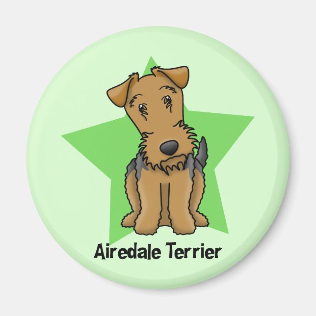 Imã Kawaii Star Airedale Terrier (Frente)