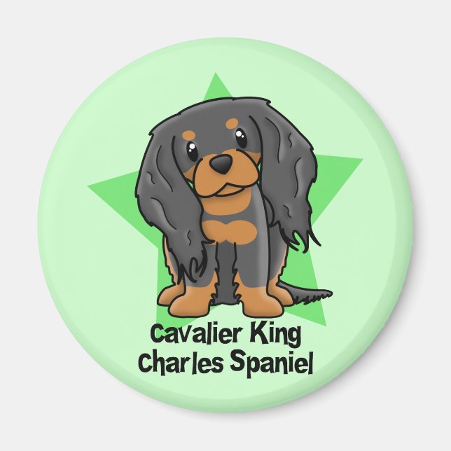 Imã Kawaii Star B&T Cavalier Rei Charles Spaniel (Frente)