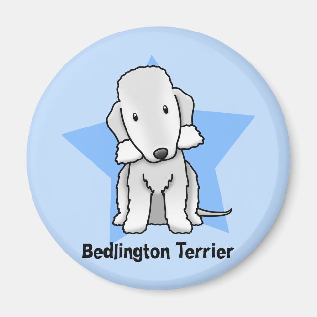 Imã Kawaii Star Bedlington Terrier (Frente)