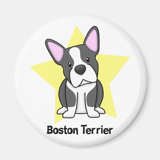 Imã Kawaii Star Boston Terrier (Frente)