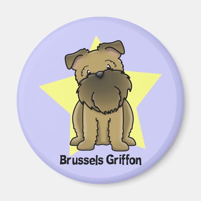 Imã Kawaii Star Bruxelas Griffon (Frente)