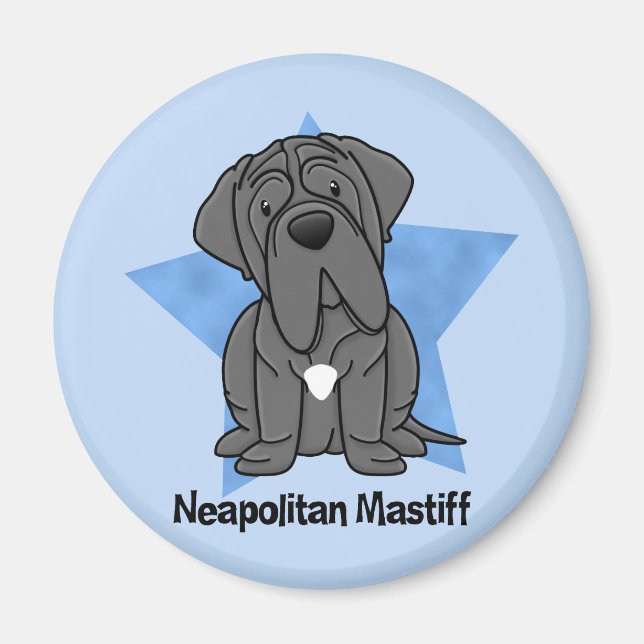Imã Kawaii Star Neapolitan Mastiff (Frente)