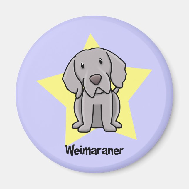 Imã Kawaii Star Weimaraner (Frente)