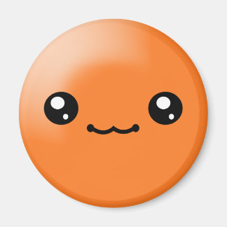 Imã Kawaii Sugar Pontos Orange Happy Face Magnet