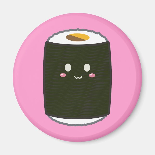 Imã Kawaii Sushi Roll (Frente)