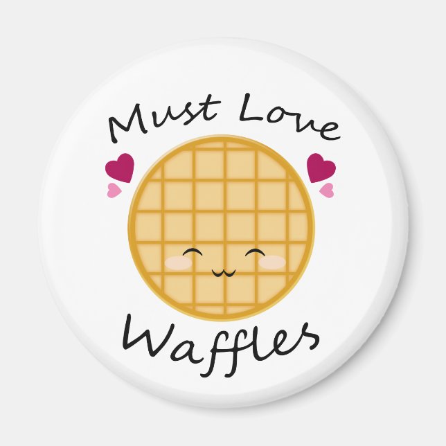Imã Kawaii Waffle (Frente)