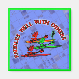 Imã Kayak Canoé - Paddles Bem Com Outros