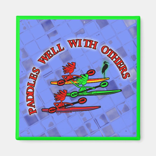 Imã Kayak Canoé - Paddles Bem Com Outros (Frente)