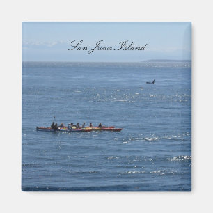 Imã Kayakers e orca