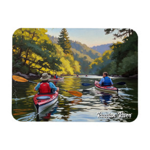Ímã Kayaking na Viagem do Rio Russo da Califórnia