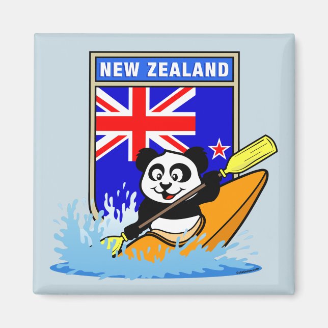 Imã Kayaking Panda da Nova Zelândia (Frente)