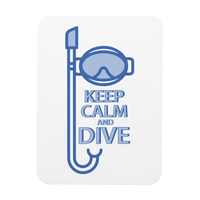 Ímã Keep calm and dive (Vertical)