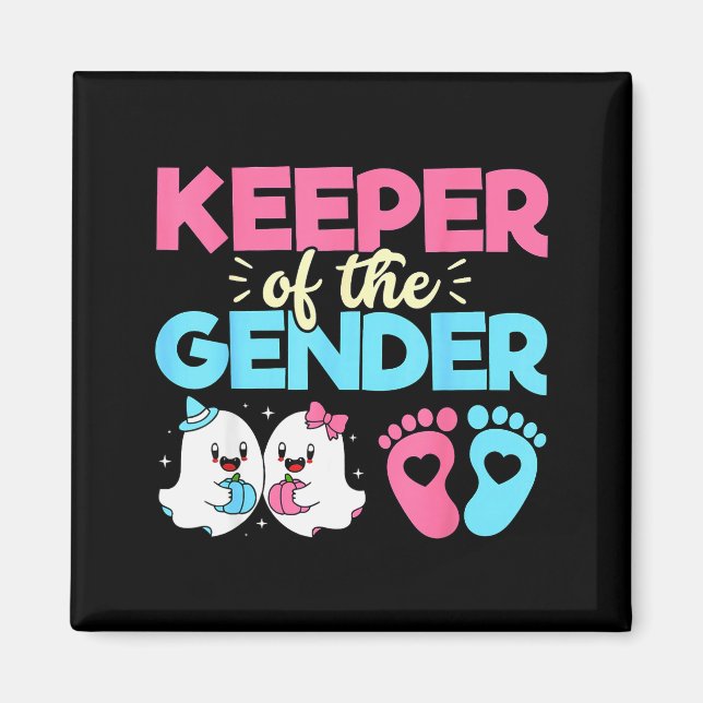 Imã Keeper Of The Gender Pumpkin Halloween Baby Gender (Frente)