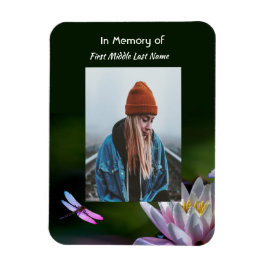 Ímã Keepsaara Memorial Dragonfly Lotus Flower