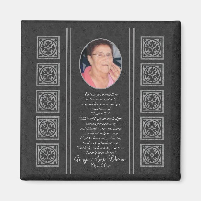 Imã Keepsakes Memoriais Personalizados (Frente)